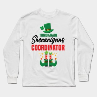 Third grade shenanigans coordinator St patricks day teacher gift Long Sleeve T-Shirt